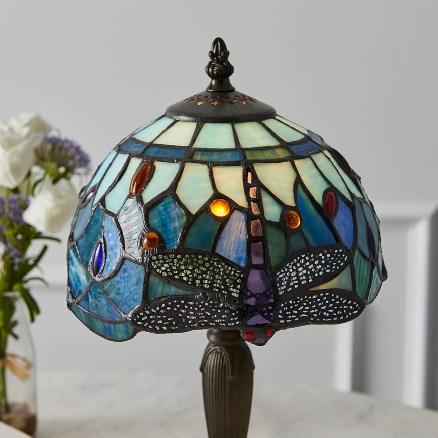 Endon 64088 - Stolní lampa Tiffany DRAGONFLY 1xE14/40W/230V pr. 20 cm