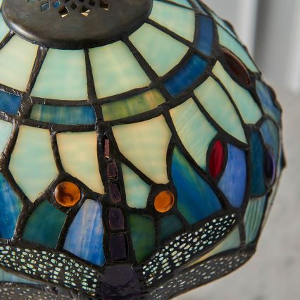 Endon 64088 - Stolní lampa Tiffany DRAGONFLY 1xE14/40W/230V pr. 20 cm
