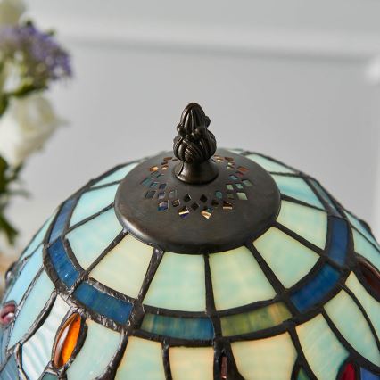 Endon 64088 - Stolní lampa Tiffany DRAGONFLY 1xE14/40W/230V pr. 20 cm