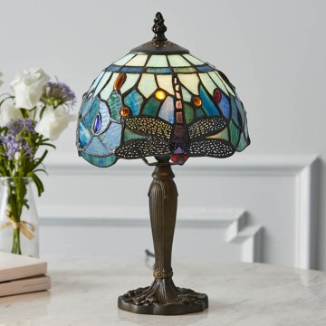 Endon 64088 - Stolní lampa Tiffany DRAGONFLY 1xE14/7W/230V pr. 20 cm