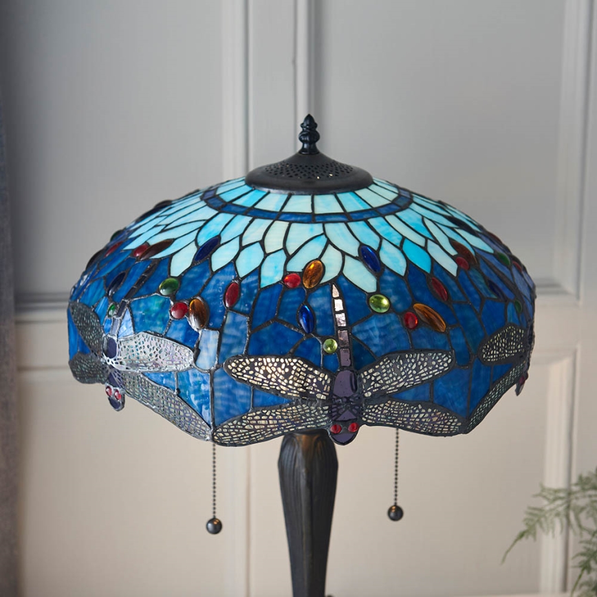 Endon 64089 - Stolní lampa Tiffany DRAGONFLY 2xE27/60W/230V pr. 41 cm