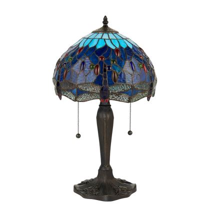 Endon 64090 - Stolní lampa Tiffany DRAGONFLY 2xE27/60W/230V pr. 30 cm