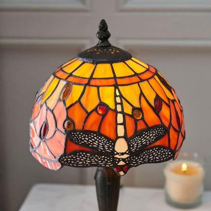 Endon 64091 - Stolní lampa Tiffany DRAGONFLY 1xE14/7W/230V pr. 20 cm