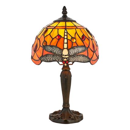 Endon 64091 - Stolní lampa Tiffany DRAGONFLY 1xE14/7W/230V pr. 20 cm