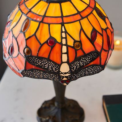 Endon 64091 - Stolní lampa Tiffany DRAGONFLY 1xE14/7W/230V pr. 20 cm