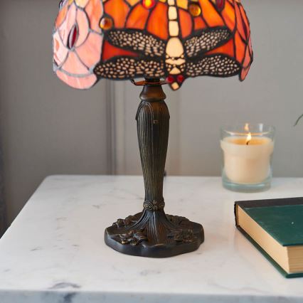 Endon 64091 - Stolní lampa Tiffany DRAGONFLY 1xE14/7W/230V pr. 20 cm