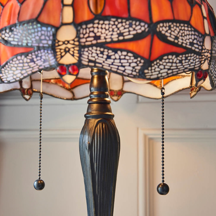 Endon 64092 - Stolní lampa Tiffany DRAGONFLY 2xE27/60W/230V pr. 30 cm
