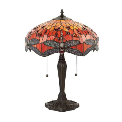 Endon 64093 - Stolní lampa Tiffany DRAGONFLY 2xE27/60W/230V pr. 41 cm