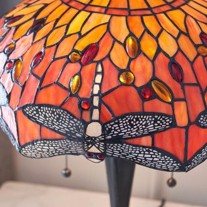 Endon 64093 - Stolní lampa Tiffany DRAGONFLY 2xE27/60W/230V pr. 41 cm