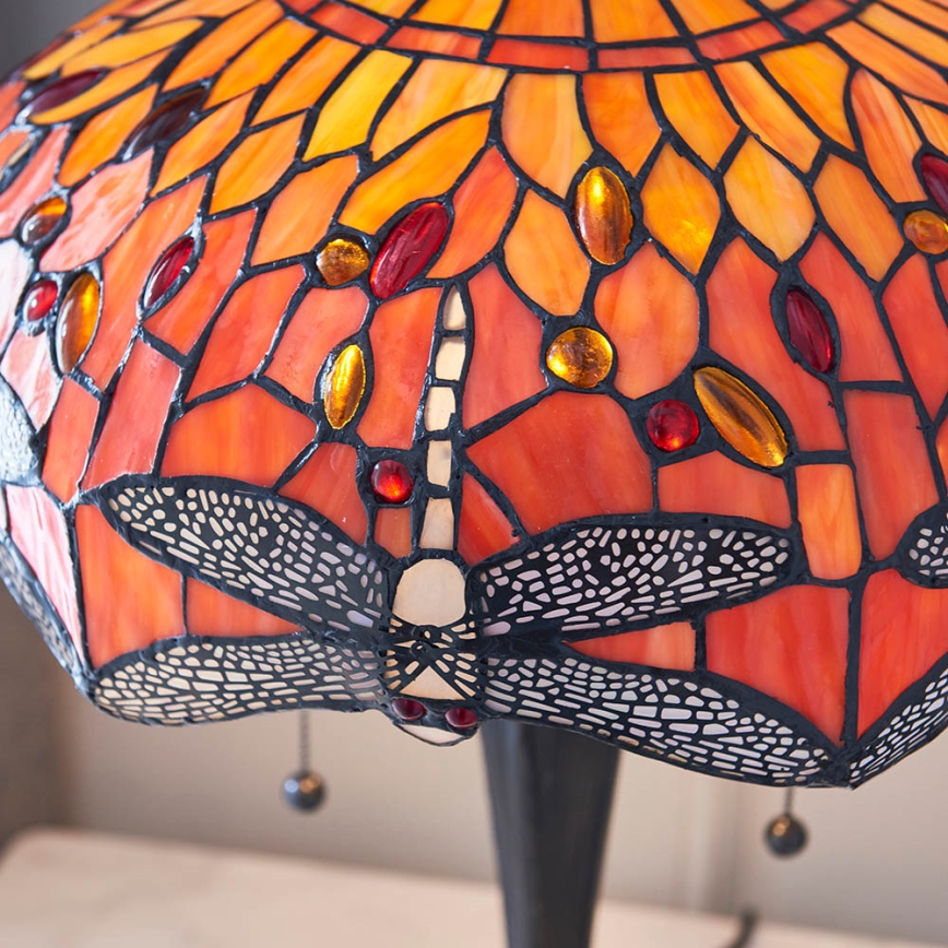 Endon 64093 - Stolní lampa Tiffany DRAGONFLY 2xE27/60W/230V pr. 41 cm