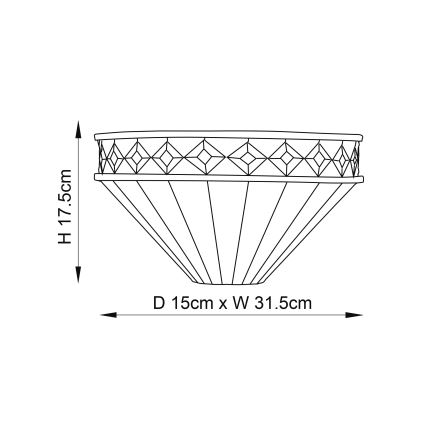Endon 64149 - Nástěnné svítidlo Tiffany FARGO 1xE14/40W/230V