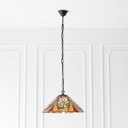 Endon 64162 - Lustr na řetězu HECTOR 1xE27/60W/230V pr. 40 cm