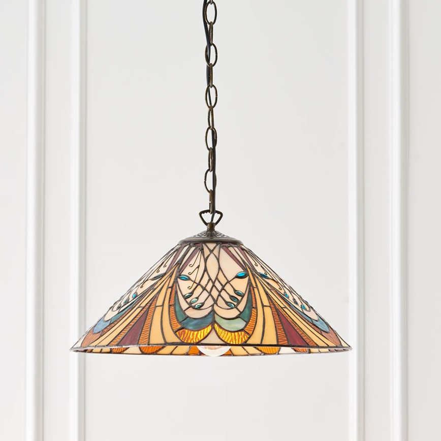 Endon 64162 - Lustr na řetězu HECTOR 1xE27/60W/230V pr. 40 cm