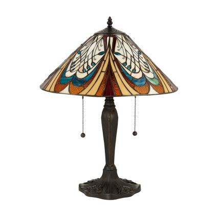 Endon 64163 - Stolní lampa Tiffany HECTOR 2xE27/60W/230V pr. 40 cm