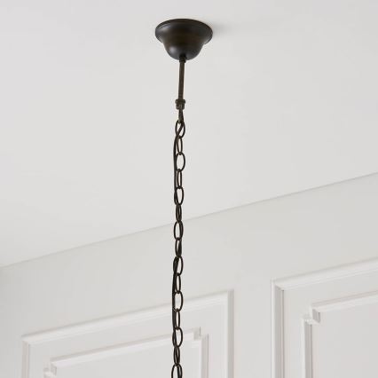 Endon 64176 - Lustr na řetězu Tiffany HUTCHINSON 1xE27/60W/230V pr. 40 cm