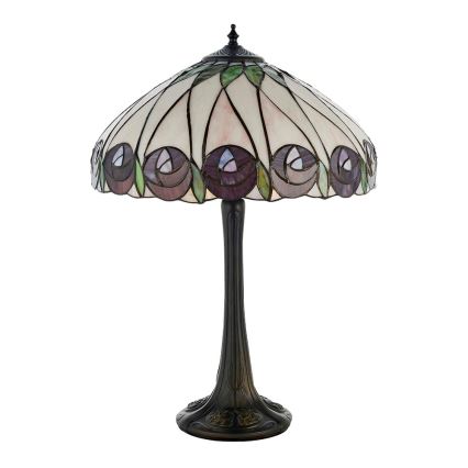 Endon 64177 - Stolní lampa Tiffany HUTCHINSON 1xE27/60W/230V pr. 40 cm
