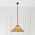 Endon 64194 - Lustr na řetězu Tiffany JAMELIA 3xE27/60W/230V pr. 50 cm
