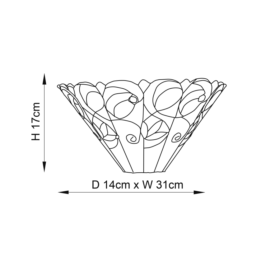Endon 64198 - Nástěnné svítidlo Tiffany JAMELIA 1xE14/40W/230V