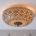 Endon 64276 - Stropní svítidlo Tiffany MILLE FEUX 2xE27/60W/230V pr. 45 cm