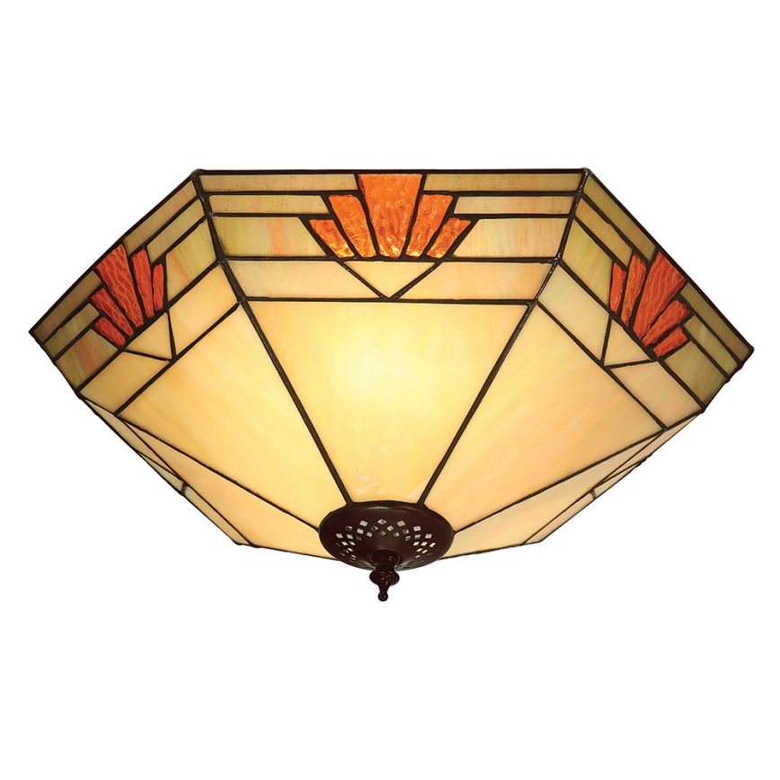 Endon 64284 - Stropní svítidlo Tiffany NEVADA 2xE27/60W/230V pr. 40 cm