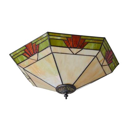 Endon 64284 - Stropní svítidlo Tiffany NEVADA 2xE27/60W/230V pr. 40 cm