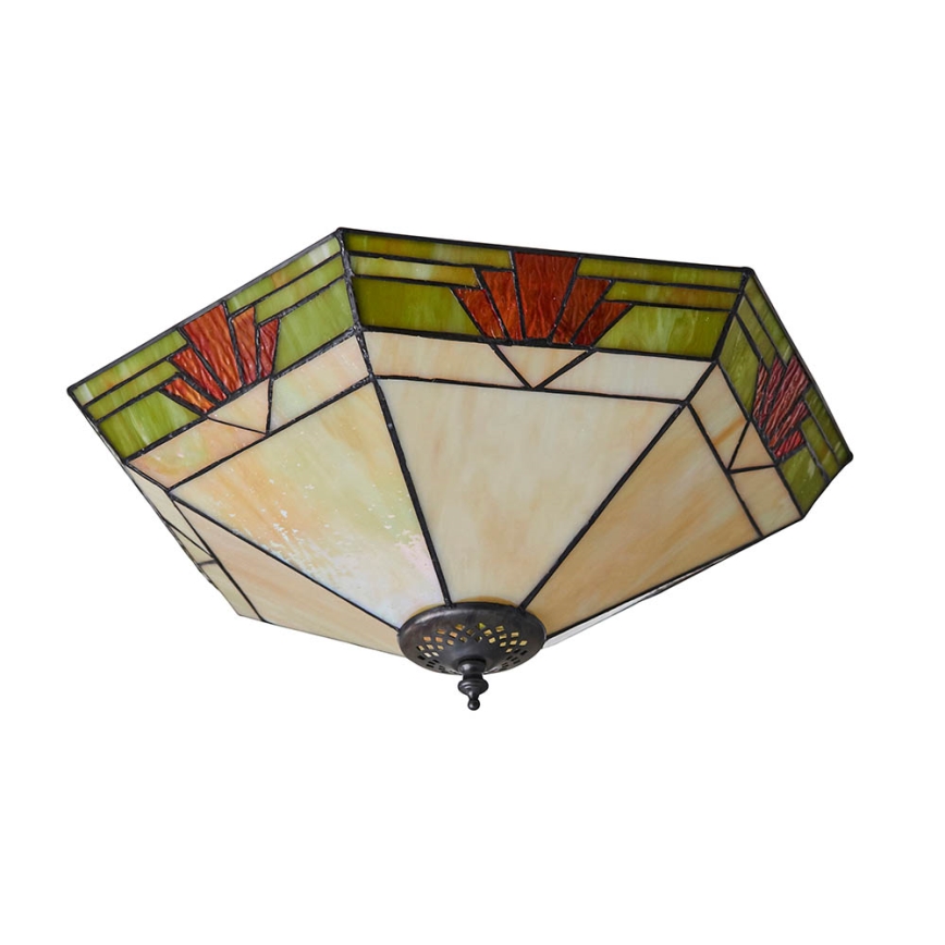 Endon 64284 - Stropní svítidlo Tiffany NEVADA 2xE27/60W/230V pr. 40 cm