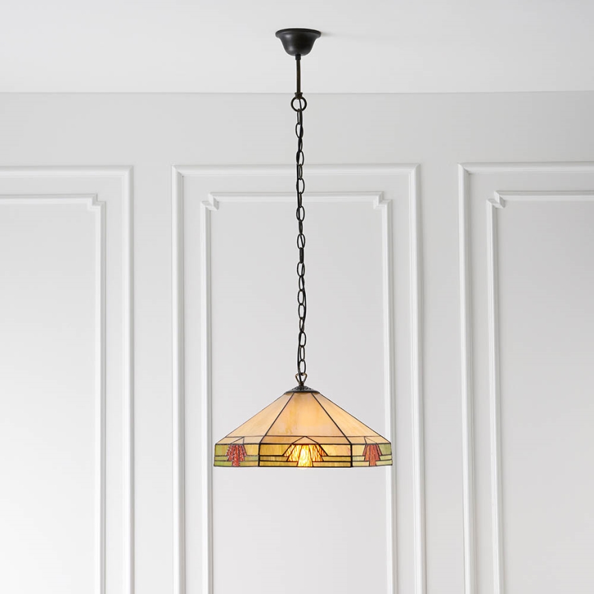 Endon 64285 - Lustr na řetězu NEVADA 1xE27/60W/230V pr. 35 cm