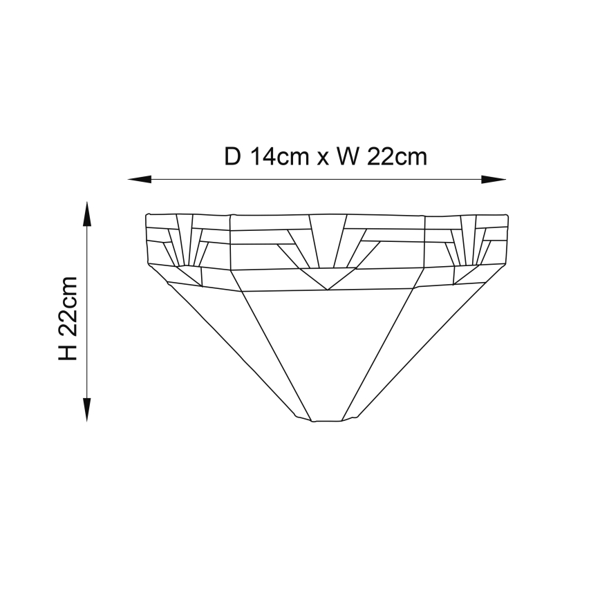 Endon 64288 - Nástěnné svítidlo Tiffany NEVADA 1xE14/40W/230V
