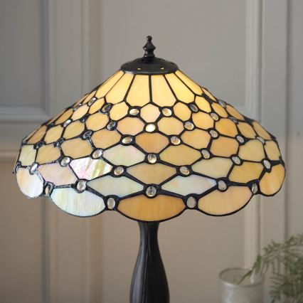 Endon 64301 - Stolní lampa Tiffany PEARL 1xE27/60W/230V pr. 37 cm