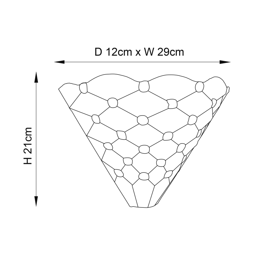Endon 64302 - Nástěnné svítidlo Tiffany PEARL 1xE14/40W/230V