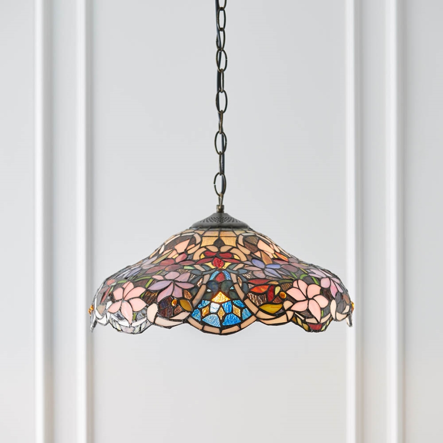 Endon 64325 - Lustr na řetězu SULLIVAN 1xE27/60W/230V pr. 40 cm