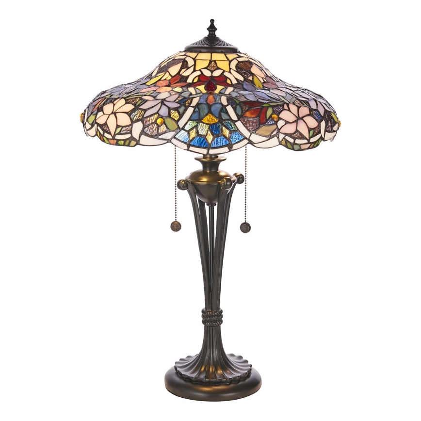 Endon 64326 - Stolní lampa Tiffany SULLIVAN 2xE27/60W/230V pr. 40 cm