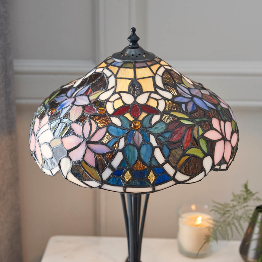 Endon 64327 - Stolní lampa Tiffany SULLIVAN 2xE14/40W/230V pr. 30 cm