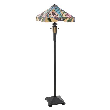 Endon 64383 - Stojací lampa Tiffany WILLIOW 2xE27/60W/230V pr. 42,5 cm