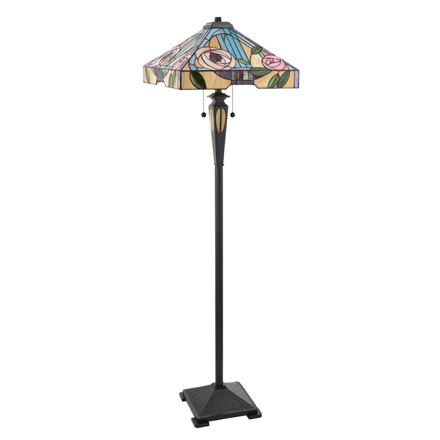 Endon 64383 - Stojací lampa Tiffany WILLIOW 2xE27/60W/230V pr. 42,5 cm