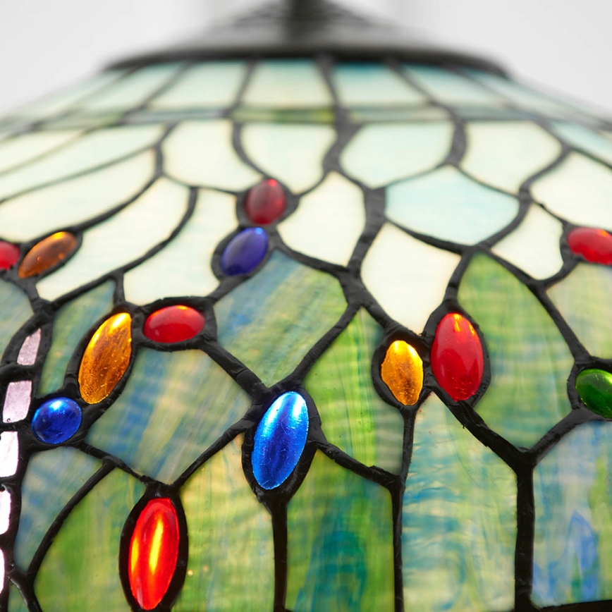 Endon 66148 - Lustr na řetězu Tiffany DRAGONFLY 3xE27/60W/230V pr. 50 cm