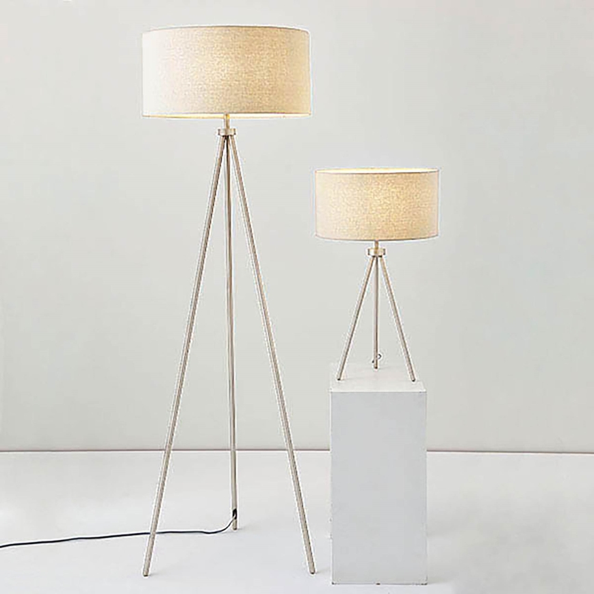 Endon 66986 - Stolní lampa TRI 1xE27/40W/230V matný chrom/krémová