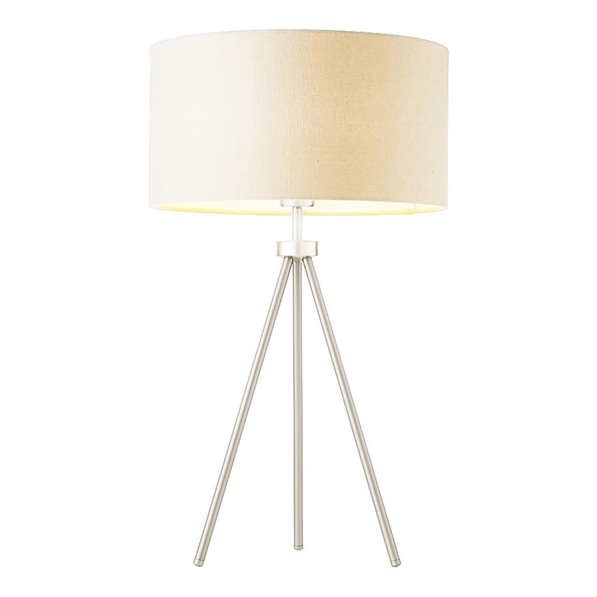 Endon 66986 - Stolní lampa TRI 1xE27/40W/230V matný chrom/krémová