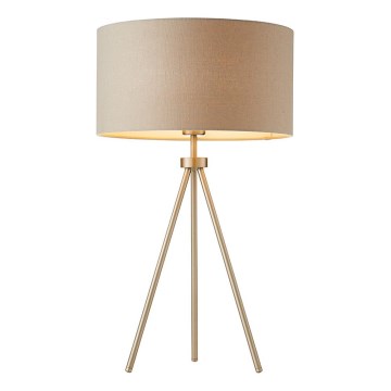 Endon 66986 - Stolní lampa TRI 1xE27/40W/230V mosaz/béžová