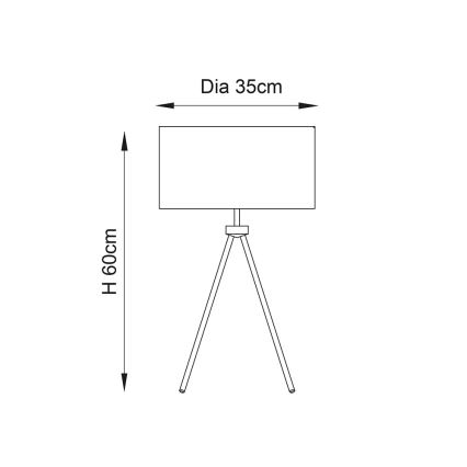 Endon 66986 - Stolní lampa TRI 1xE27/40W/230V mosaz/béžová