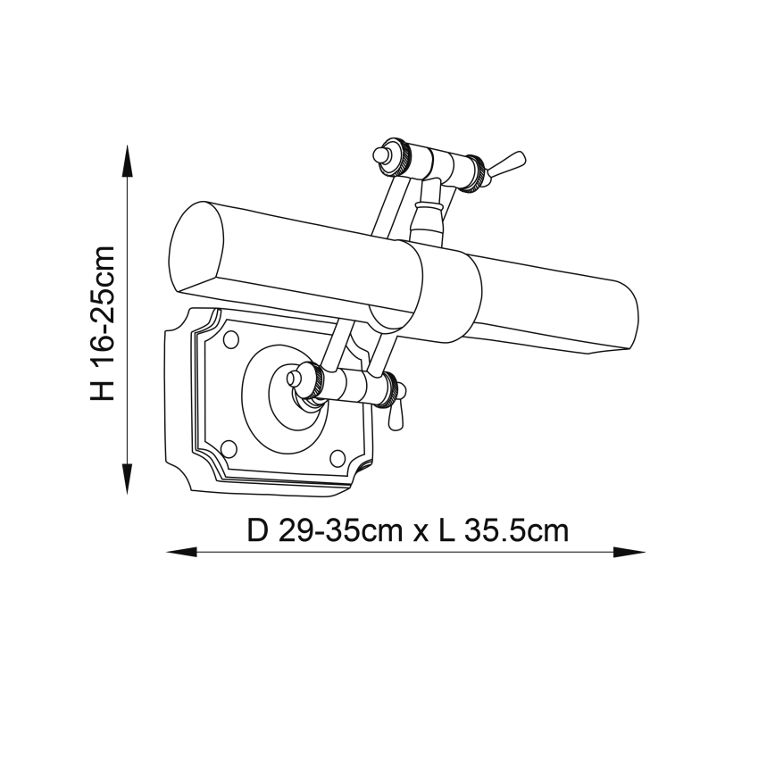 Endon 69832 - Obrazové svítidlo WINCHESTER 2xE14/6W/230V 35,5 cm mosaz
