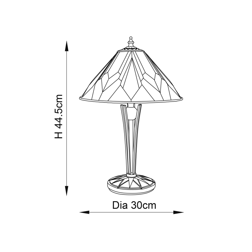 Endon 70365 - Stolní lampa ASTORIA 1xE14/40W/230V pr. 30 cm