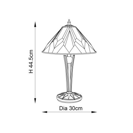 Endon 70365 - Stolní lampa Tiffany ASTORIA 1xE14/40W/230V pr. 30 cm