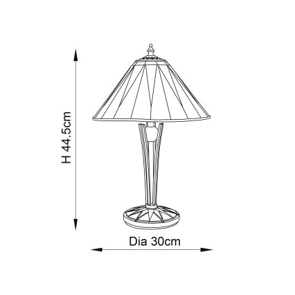 Endon 70367 - Stolní lampa Tiffany DARK STAR 1xE14/40W/230V pr. 30 cm