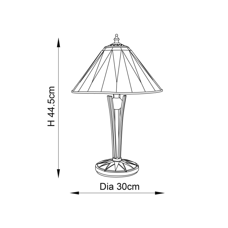 Endon 70367 - Stolní lampa Tiffany DARK STAR 1xE14/40W/230V pr. 30 cm