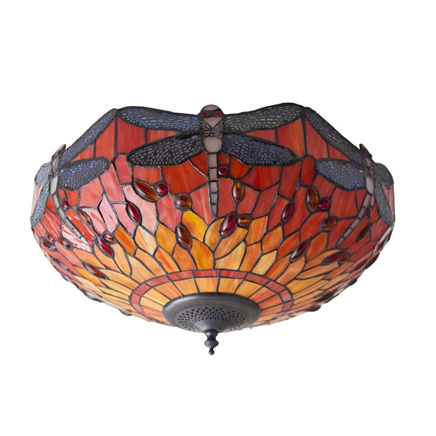 Endon 70721 - Stropní svítidlo Tiffany DRAGONFLY 2xE27/60W/230V pr. 41 cm