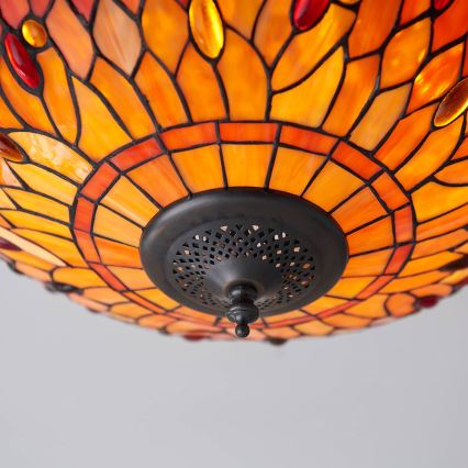 Endon 70721 - Stropní svítidlo Tiffany DRAGONFLY 2xE27/60W/230V pr. 41 cm