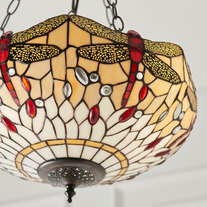 Endon 70759 - Lustr na řetězu DRAGONFLY 3xE27/60W/230V pr. 41 cm