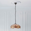Endon 70824 - Lustr na řetězu Tiffany DRAGONFLY 3xE27/60W/230V pr. 41 cm