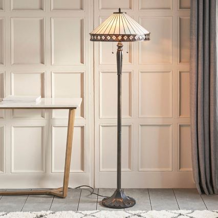 Endon 70936 - Stojací lampa FARGO 2xE27/60W/230V pr. 50 cm